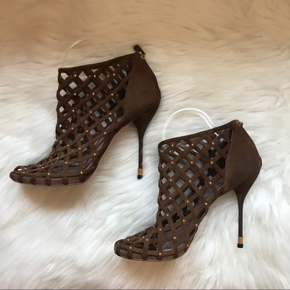 ⭕️SOLD⭕️ GUCCI Embellished Cage Booties Sandals - Picture 3 of 8